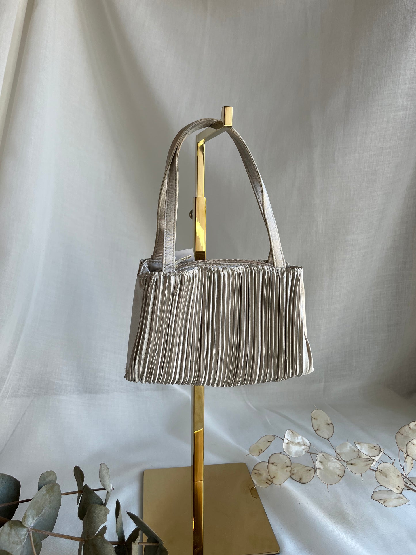 Petit sac tissu plissé