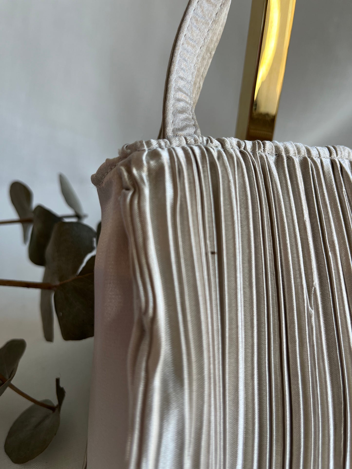 Petit sac tissu plissé