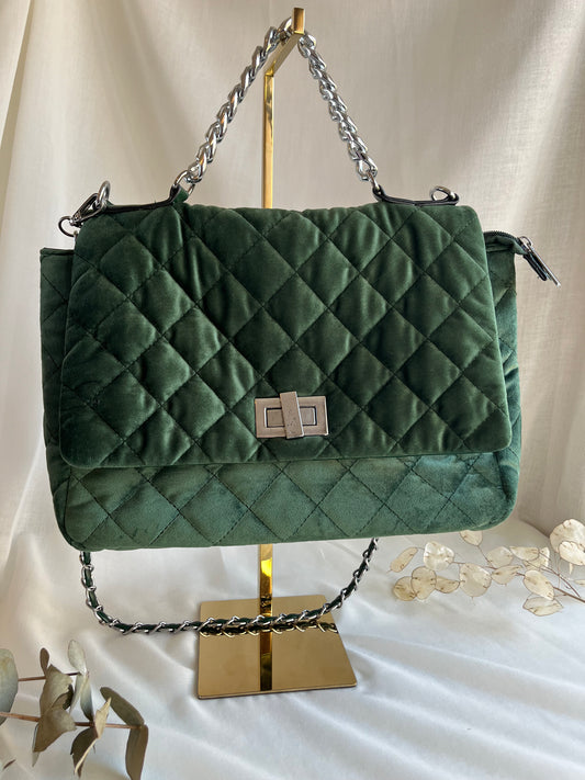 Sac en velours matelassé